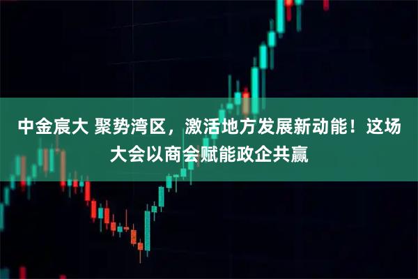 中金宸大 聚势湾区，激活地方发展新动能！这场大会以商会赋能政企共赢
